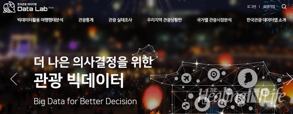 한국관광 데이터랩 홈페이지
