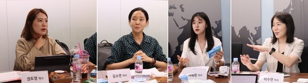 ▲ 사진. (왼쪽부터) 권도영 약사, 김소연 약사, 서혜원 약사, 이수연 약사